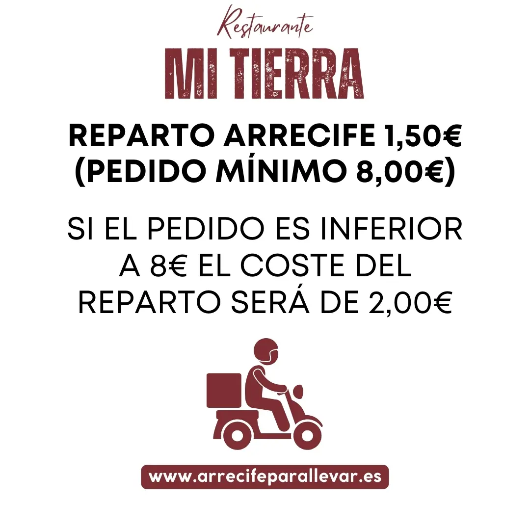 Información de repartos a domicilio de Mi Tierra Arrecife